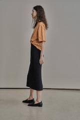 オーバーサイズロゴ刺繍Tシャツ/OVERSIZED LOGO EMBROIDERED T-SHIRT_ORANGE