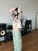 Choble Deer ノルディック ハイネックカラー ニット カーディガン