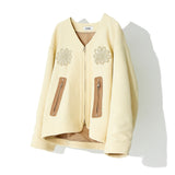 Vローハンド刺繍ジャケット / V-LOW HAND EMBROIDERY JACKET_ECRU