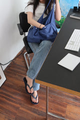 two pockets easy bag (blue)