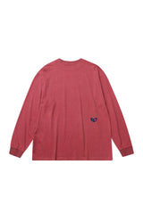 BLUR HEART LONG SLEEVE_VINTAGE RED