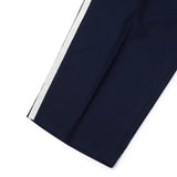 [UNISEX] Satin-Trimmed Racing Trousers (Navy)