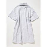 スモールロゴハーフラインジップアップミニドレス / SMALL LOGO HALF ZIPUP MINI DRESS_WHITE MELANGE
