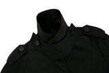  Throat Latch Trench Coat _ Black