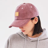 VA Square Pigment Label Ball Cap / Red Bean
