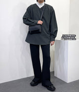 プリーツウォッシングトレーニングサイドスリットパンツ/[Unisex] Pleated washing training side slit pants (6 colors)