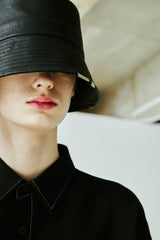 DENIM CARBON COATED CHAIN BUCKET HAT (6538804461686)