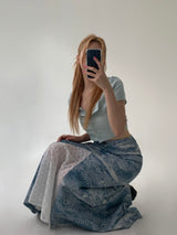 (L/S Collection) Annual Ring Lace Skirt