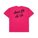 SCRIPT LOGO PRINTING SHORT SLEEVE T-SHIRT PINK