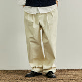 ワイドカーブフィットツータックチノパンツ / WIDE CURVE FIT TWO TUCK CHINO PANTS CREAM