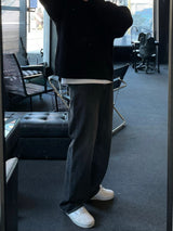 バルカンワイドデニムパンツ/BALCAN WIDE BLACK DENIM PANTS(ONE COLOR)