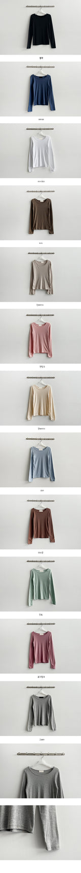 Langto Basic Slim Long-Sleeved T-Shirt