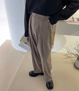パイプ ピンタック スラックス / OWN Pipe pin tuck slacks (Set - up / 2 colors)