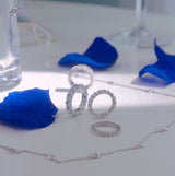 3.5MM プロング セッティング テニス リング / 3.5MM Prong Setting Tennis Ring (silver)