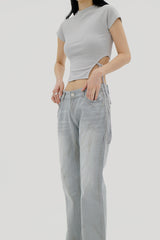 ダストブーツカットデニムパンツ / Dust Bootcut Denim Pants (2color)