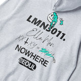 グラフィティプリンティングフードジップアップ/GRAFFITI PRINTING HOOD ZIP-UP-WHITE MELANGE