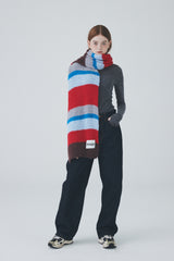 カラーストライプマフラー / Color Stripe Muffler [Red]