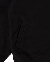 HIGH NECK HOOD ZIP UP BLACK