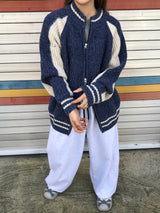 Harper two way knit zip up