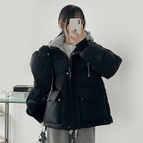 バンシングダブルレイヤーカラーフード付ジャンパー
