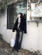 トレンディウォッシングデニムパンツ