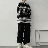 ポセンラインフードニットウェア / posenline hooded knitwear