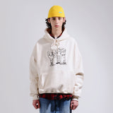 トラッシュマンパーカー / [EZwithPIECE] TRASHMAN HOODIE (IVORY) (6554917077110)
