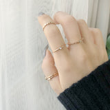 ミニハートレイヤードリングセット / Mini Heart Layered Ring 10 Set (2 color)