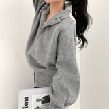 2WAYウールニットジップアップ/two-way wool knit zip-up