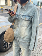 ジッパーデニムジャケット