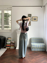 タムミリボンクロップストラップナシ/Tammi Ribbon Cropped Strap Pear