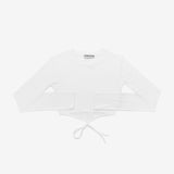 [NONCODE] Lexit strap crop T-shirt