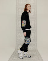 GRANNY SQUARE JOGGER PANTS BLACK (6691423453302)