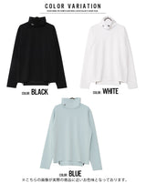 バックジップタートルネックロングスリーブカットソー/ BACK ZIP TURTLENECK L/S (4574075617398)