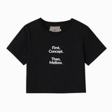 MCT W01 Black concept Crop T-shirts