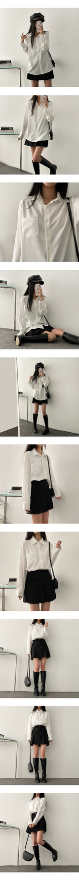 Hip Pleats Short Mini Skirt