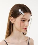 Glitter Star Cubic Clip Hairpin