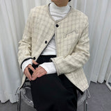 ディライトチェックラウンドジャケット/CR Delight Check Round Jacket (2 colors)