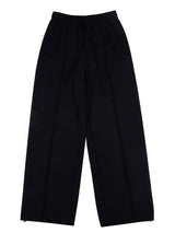 WOOL WIDE STRING PANT - BLACK (6642703663222)
