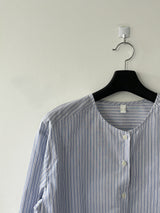 Soft henley neck striped shirt 