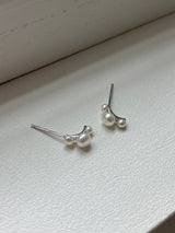 [92.5silver] dot pearl earrings