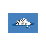 LAZY SURFING TIGER POST CARD (6538759143542)