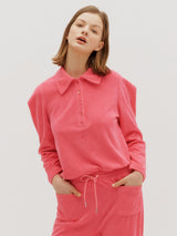 Terry collar top - Pink (6682484768886)