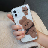 ジャイアントバニーダンダンジェリーハードアイフォンケース/Giant Bunny Dung dung Jelly Hard phone case BROWN