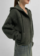 [MADE] Delsey Brushed Hooded Zip-up