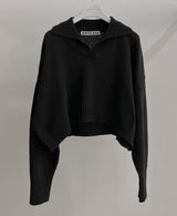 オーガニックコットンカラーニット/ORGANIC COTTN COLLAR KNIT