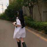 [Bellide made/Short, Long] キャンディ半袖シャツドレス