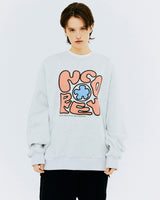 スプレッドスウェットシャツ/SPREAD NCOVER SWEATSHIRT-WHITE MELANGE