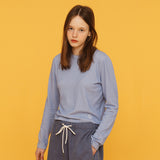 ツートーンロングスリーブTシャツ / TWO TONE LONG SLEEVE TEE_PURPLE