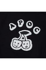 Cherry Bear Half Zipup Crewneck_Black (6684837216374)